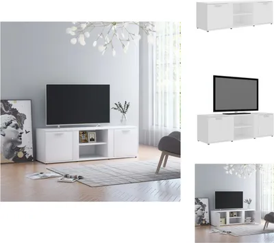 Produktbild von vidaXL TV-Schrank Weiß 120x34x37 cm Holzwerkstoff -  TV-Möbel