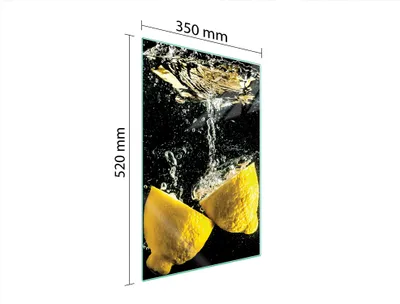 Obrázek produktu pro Skleněná krájecí deska 35x52 lemon