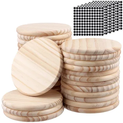 Produktbild von Runde Holzuntersetzer - 30 Stück - 10 cm Blanko für DIY & Basteln