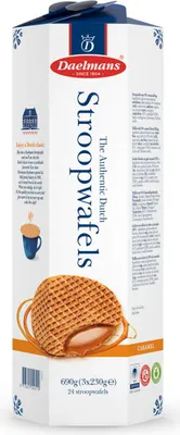 Produktbild von Daelmans Karamell Stroopwafels in Hexa Tower - 8 Waffeln, 690g, holländische Geschenkdose
