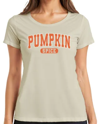 Produktbild von Pumpkin Spice Kürbisgewürz Herbst Halloween Kürbis Latte Kaffee Damen T-Shirt, Natur, XL