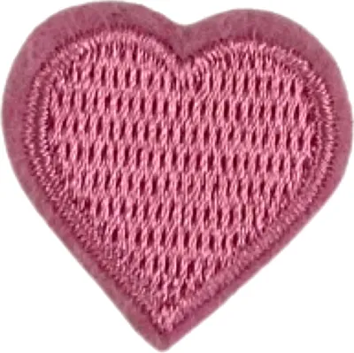 Produktbild von Herz-Logo-Patch zum Aufbügeln, rosa, klein