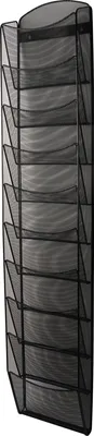 Produktbild von helit Wand-Prospekthalter Mesh H6260195 DIN A4 10Fächer Stahl sw