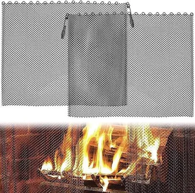 Immagine prodotto di Copertura doppia per asciugacapelli a gas con elegante griglia a maglie resistenti al calore e schermo protettivo metallico resistente al calore (61 x 53 cm).