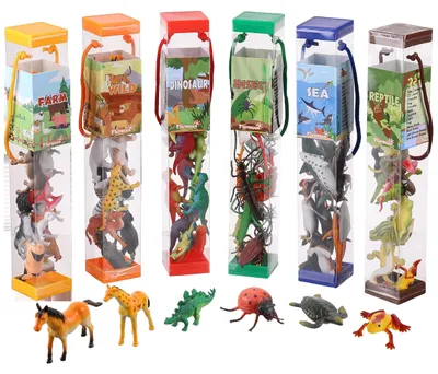Immagine prodotto di Solidchoice - Set di 72 figure di animali realistiche, giocattolo educativo