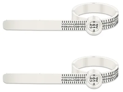 Productafbeelding van Ringmeter - Ringmaat - Set van 2 stuks - Meetlint voor ringen