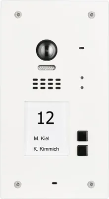 Produktbild von BALTER EVIDA Weiss RFID Edelstahl-Türstation 2 Teilnehmer 2-Draht BUS 170° Ultra-Weitwinkelkamera