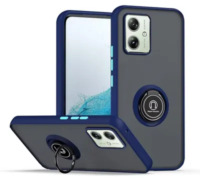 Immagine prodotto di Per Motorola Moto G54 Shadow Design TPU + PC Custodia protettiva Blu scuro / Azzurro