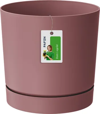 Produktbild von Topf mit marsala Kunststoffboden 17,8 cm Tubo