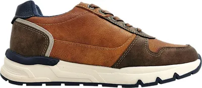Imagen del producto de Zapatos de hombre Mustang, tipo botín con cordones, estilo deportivo, color marrón, para uso casual