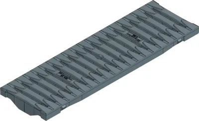 Produktbild von Hauraton Recyfix PRO 100 Stegrost SW 110/9 horizontaler Schubsicherung Klasse C 250 schiefer-anthrazit 500 mm x 149 mm x