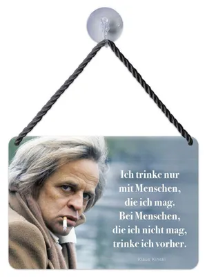 Produktbild von Kulthänger Blechschild Kinski KH 164