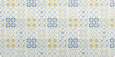 Produktbild von Geometrisches Retro-Muster– Schreibtischunterlage – Schreibtisch Tischunterlage – 90x45 cm – Unterlage Groß Schreibtischmatte