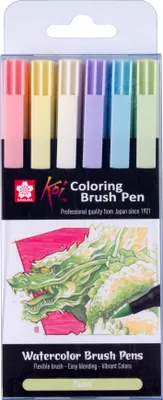 Produktbild von Sakura Brushpen Set Pastellfarben - Kreative Stifte zum Zeichnen und Kolorieren