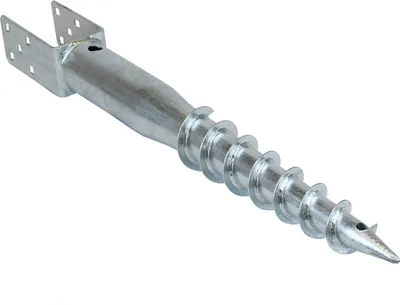 Image de Support de poteau en U avec tige en spirale pour poteau 7x7 - par pièce