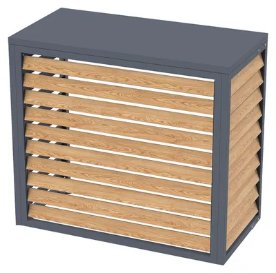 Image de Cache pour climatiseur Westmann Boxa S, aspect bois, 100x50x92 cm