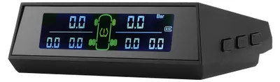 Image de Système de surveillance de la pression des pneus (TPMS) à énergie solaire avec écran LCD et 6 capteurs externes pour camping-car