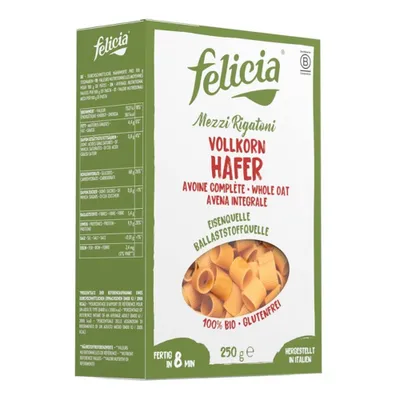 Obrázok produktu pre Felicia celozrnné ovsené mezzi rigatoni250g