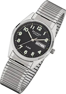 Produktbild von Regent Herren Stahlarmband Uhr silber F-291 Quarzuhr URF291