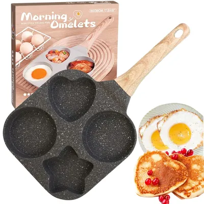 Zdjęcie produktu dla Patelnia Do Jajek I Placków 4 Wzory Non-Stick (Nieprzywierająca)