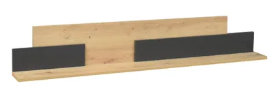 Produktbild von Wandboard - Anthrazit matt - Asteiche Nachbildung - 150 x 17 cm