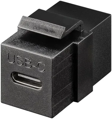 Zdjęcie produktu dla Goobay 61261, Płaski, Czarny, USB C, USB C, Żeńska, Żeńska