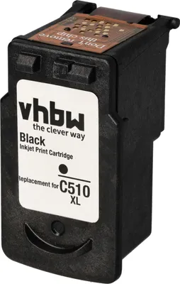 Produktbild von vhbw Tintenpatrone Schwarz kompatibel mit Canon Pixma MX340, MP282, MP492, MP495, MX320, MP499, MX330, MP480, MP490 Drucker (wiederaufgefüllt, 12ml)