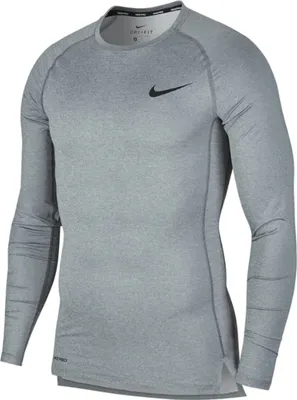 Produktbild von Nike M Np Top Ls Tight Smoke Grey/Lt Smoke Grey/B L
