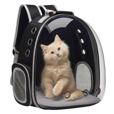 Image de QLS Sac à dos de transport 40x30x28 cm Sac de transport pour chats et petits chiens jusqu'à 7kg 11400