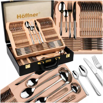 Produktbild von Besteckset Hoffner Premium 72-teilig Edelstahl poliert für 12 Personen