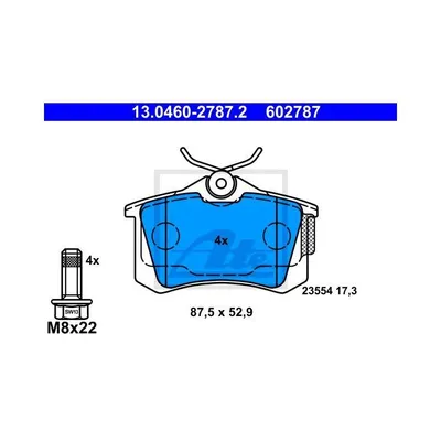 Produktbild von ATE Bremsbeläge hinten für Seat Leon Skoda Octavia