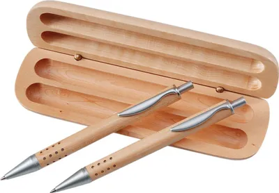 Produktbild von MidOcean - Stift und Bleistift Set "Demoin" MO1633 (Einheitsgröße) (Holz)