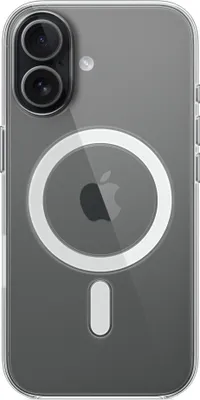 A clear iPhone case with MagSafe.