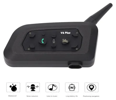 Obrázok produktu pre V6Plus?1200 Motocyklová prilba Bezdrôtový Bluetooth interkom Slúchadlá s mikrofónom pre 6 osôb