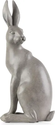 Immagine prodotto di Decorazione figurina coniglio in poliresina stile shabby antico H 30,5 cm
