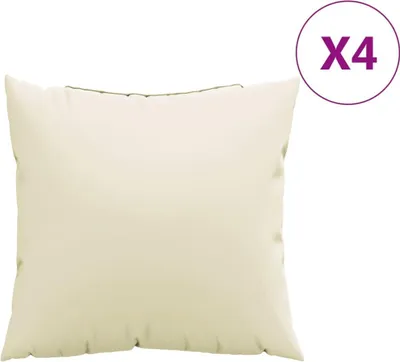 Produktbild von vidaXL Zierkissen 4 Stk. Creme 50x50 cm Stoff