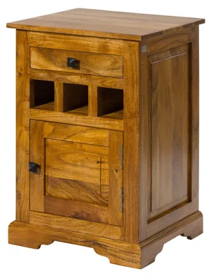 Immagine prodotto di MASSIVMOEBEL24 | comodino in legno di Acacia 46x40x65 miele dorato laccato OXFORD #268