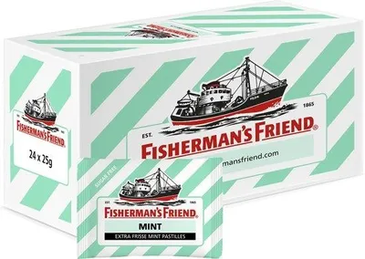 Productafbeelding van Fisherman's Friend Mint Suikervrij - 24 zakjes x 25 gram