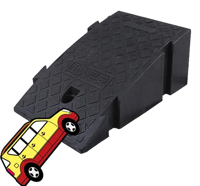 Productafbeelding van Oprijplaat draagbaar - Stoeprand - PVC - 400-500 kg - 40 x 25 x 16 cm
