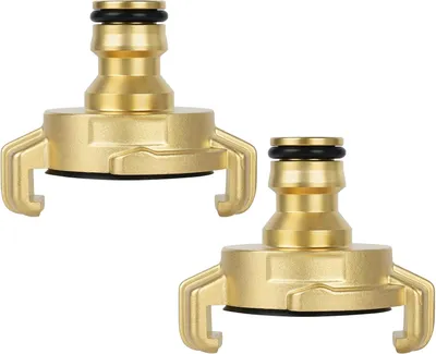 Image de Adaptateur pour raccord rapide pour système GEKA, 2 raccords en laiton pour tuyau d'arrosage