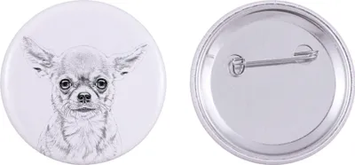 Produktbild von Art-Dog Ansteckbutton Chihuahua Langhaar