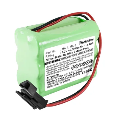 Produktbild von Akku kompatibel mit Digitalradio Tivoli Pal, iPal - ersetzt MA1, MA2, MA3 - Ni-MH 2000mAh - 2-poliger Stecker