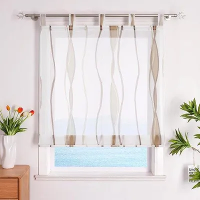 Produktbild von Moderne transparente Gardine 100x140cm Sand