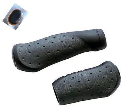 Produktbild von Velo Fahrradgriffe Fahrrad Lenkergriffe ergonomisch Griffe Schwarz Lang/Kurz inkl. Schlauchflicken