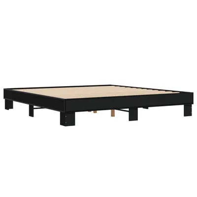 Produktbild von Bettgestell Schwarz 200x200 cm Holzwerkstoff und Metall