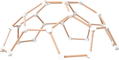 Image de Dôme à grimper en bois XL Structures d'escalade pour enfants à l'intérieur