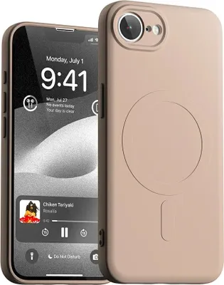 Produktbild von Quecksilber Semi-Silikon Magsafe Fall für Iphone 16E Rosa Sand