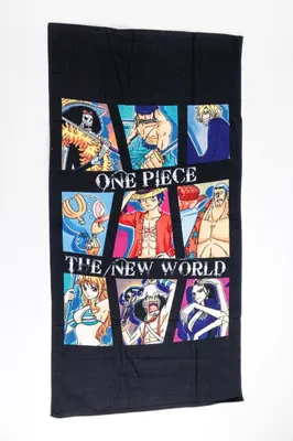 Immagine prodotto di One Piece Badetuch Schwarz 70 x 140 cm Poliestere