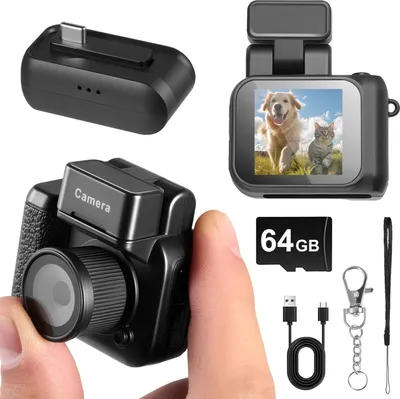 Obrázek produktu pro Mini kamera – videokamera/kamkorder – 1080p Full HD – přenosná – podporuje SD kartu – bez interní paměti – pro vnitřní/venkovní použití – černá