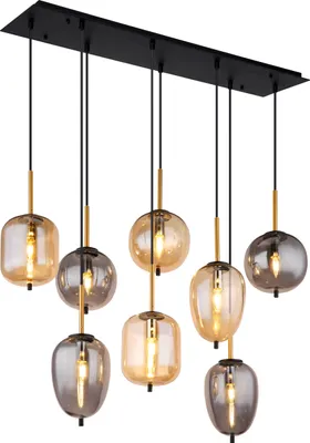 Obrázek produktu pro Globo Lighting závěsné světlo kovové černé matné, 8x E14